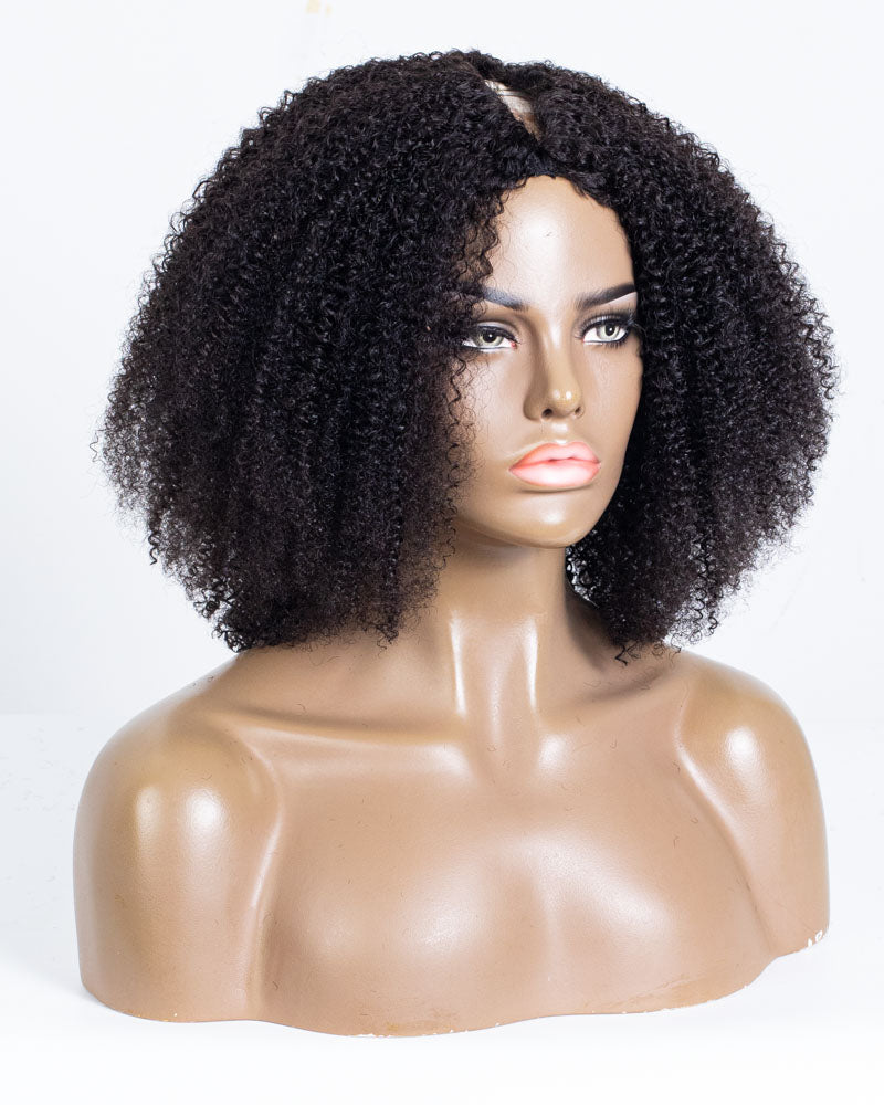 18" Coily Seamless Thin Part Wig - XQC-454
