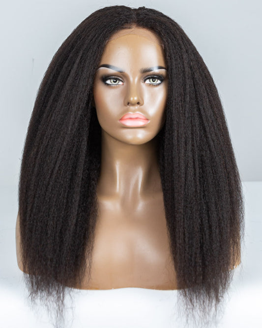 18" Kinky Blow out Lace Closure Wig (4"*4") Size M-XQC-316