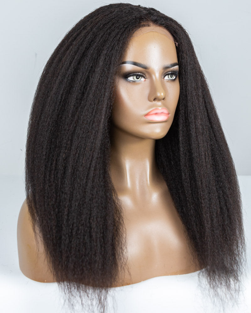 18" Kinky Blow out Lace Closure Wig (4"*4") Size M-XQC-316