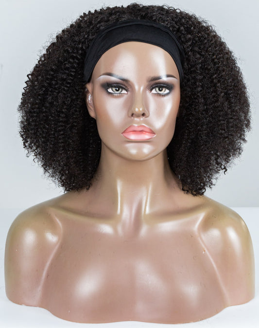 18" Coily & Curly Classic Headband Wig Size M - XQC-317