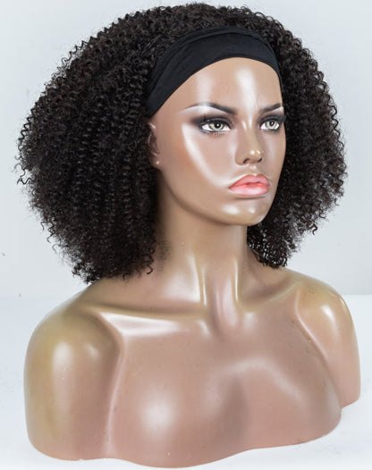 18" Coily & Curly Classic Headband Wig Size M - XQC-317