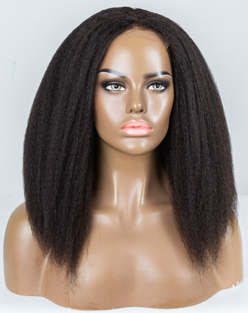 14" Kinky Blow out Lace Closure Wig (4"*4") Size S-XQC-320