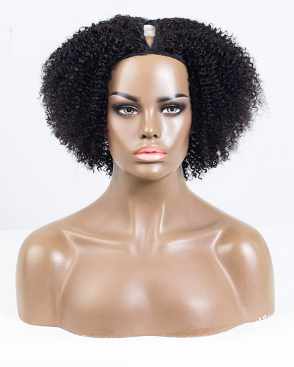 12" Coily Thinner Parting U-Part Wig Size S - XQC-364