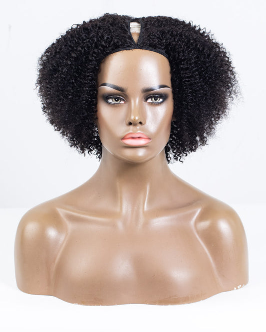 12" Coily Thinner Parting U-Part Wig Size S - XQC-364