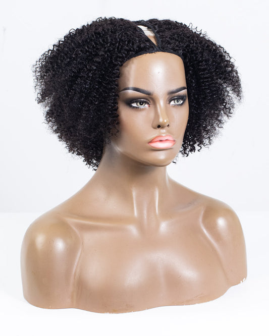 12" Coily Thinner Parting U-Part Wig Size S - XQC-364