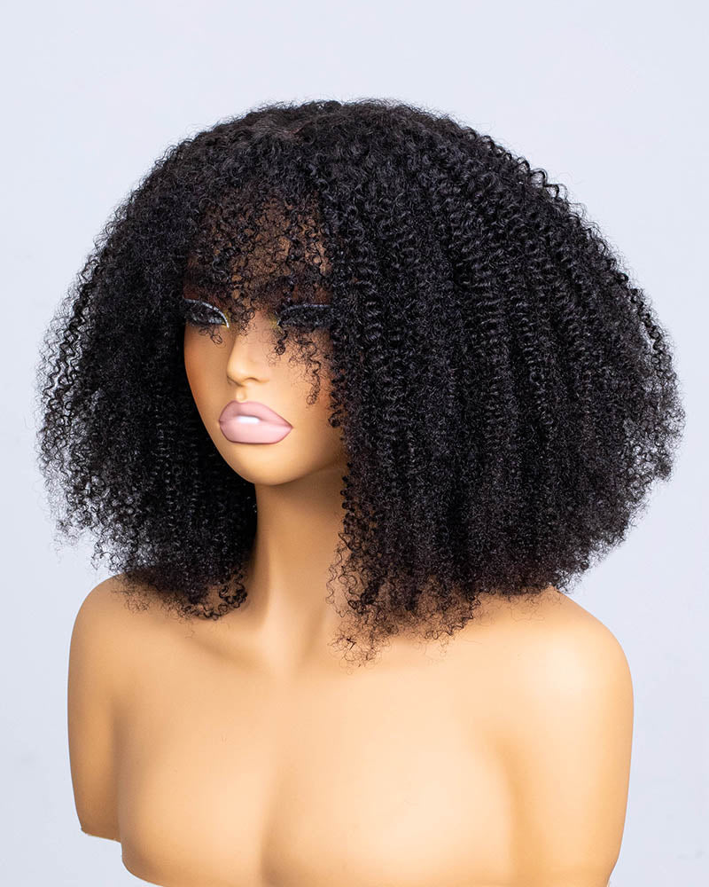Coily Shake N Go Full Wig with Bangs- CFB001