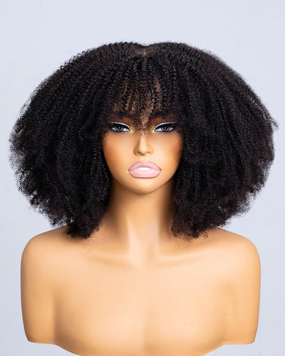 Kinky Shake N Go Full Wig with Bangs-KFB001