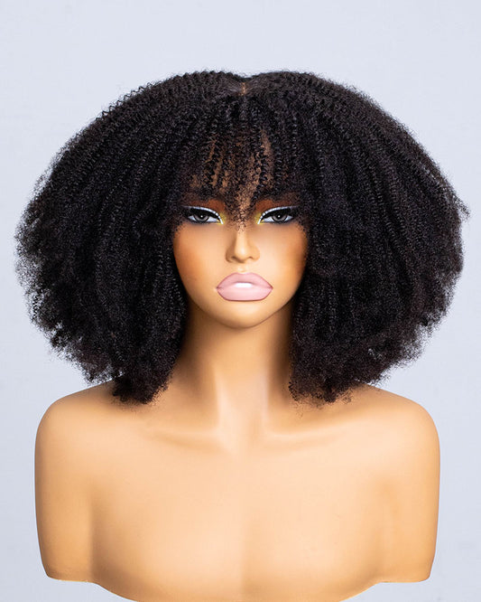 Kinky Shake N Go Full Wig with Bangs-KFB001