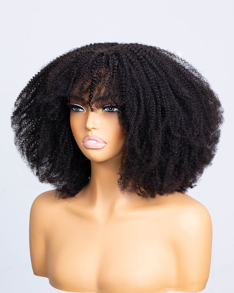 Kinky Shake N Go Full Wig with Bangs-KFB001
